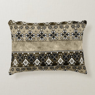 Ethnic Boho Grunge: Colourful Pattern Decorative Cushion