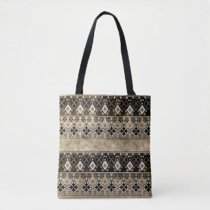 Ethnic boho grunge pattern. Tribal old art print. Tote Bag