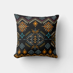 Ethnic Boho Ornament Seamless Pattern Cushion