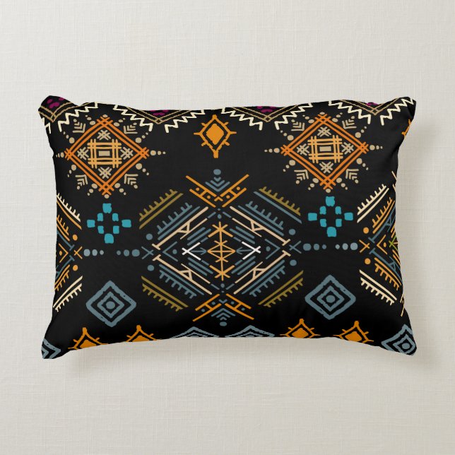 Ethnic Boho Ornament Seamless Pattern Decorative Cushion (Front)
