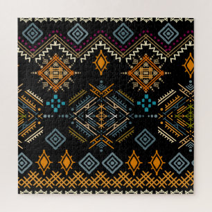 Ethnic Boho Ornament Seamless Pattern Jigsaw Puzzle