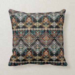 Ethnic boho seamless pattern. Ethno ornament. Trib Cushion