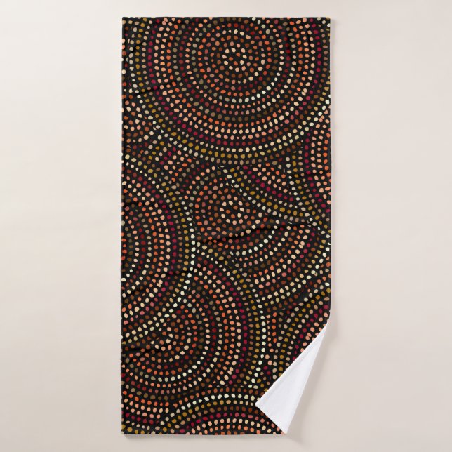 Ethnic boho seamless pattern in african style on b bath towel (Bath Towel)