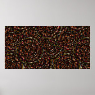 Ethnic boho seamless pattern in african style on b poster