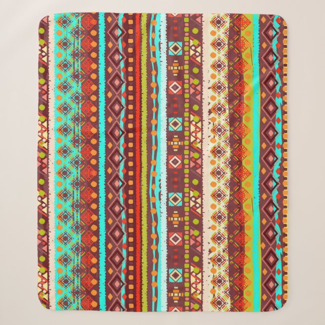 Ethnic boho seamless pattern. Tribal art print. Ba Sherpa Blanket (Front)