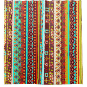 Ethnic boho seamless pattern. Tribal art print. Ba Shower Curtain