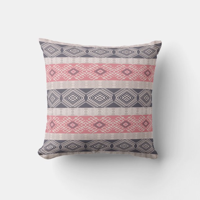 ethnic boho style geometric pattern. cushion (Front)