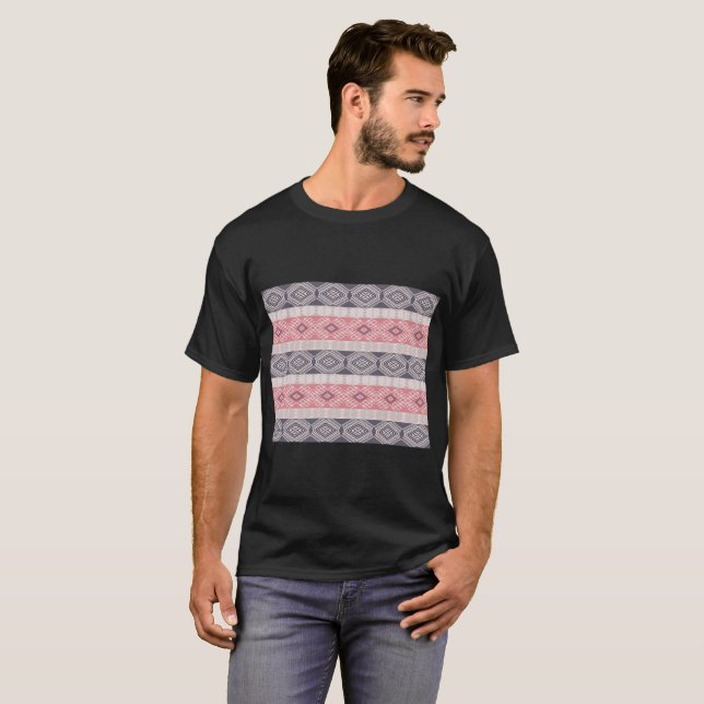 ethnic boho style geometric pattern. T-Shirt (Front Full)