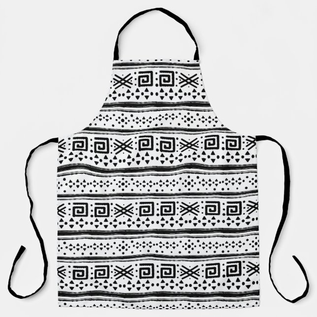 Ethnic Boho Tribal Art Print Apron (Front)