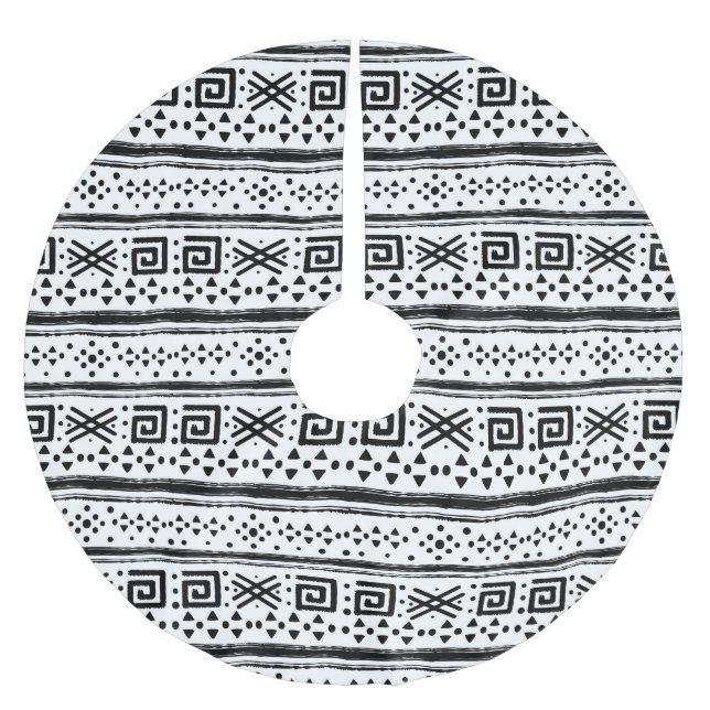Ethnic Boho Tribal Art Print Brushed Polyester Tree Skirt (Front)
