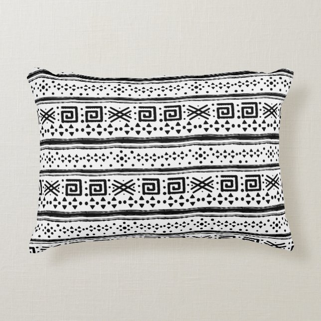 Ethnic Boho Tribal Art Print Decorative Cushion (Front)