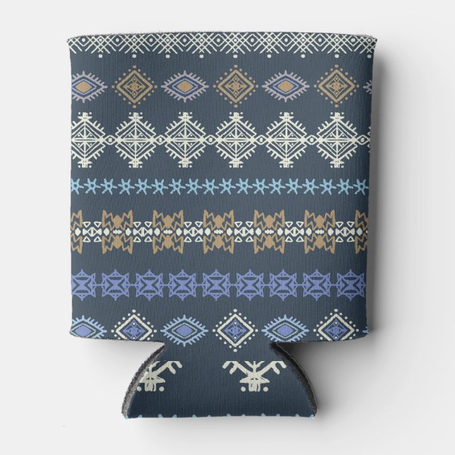 Ethnic boho: tribal art seamless. can cooler (Front)