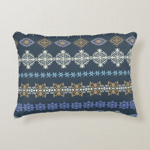Ethnic boho: tribal art seamless. decorative cushion
