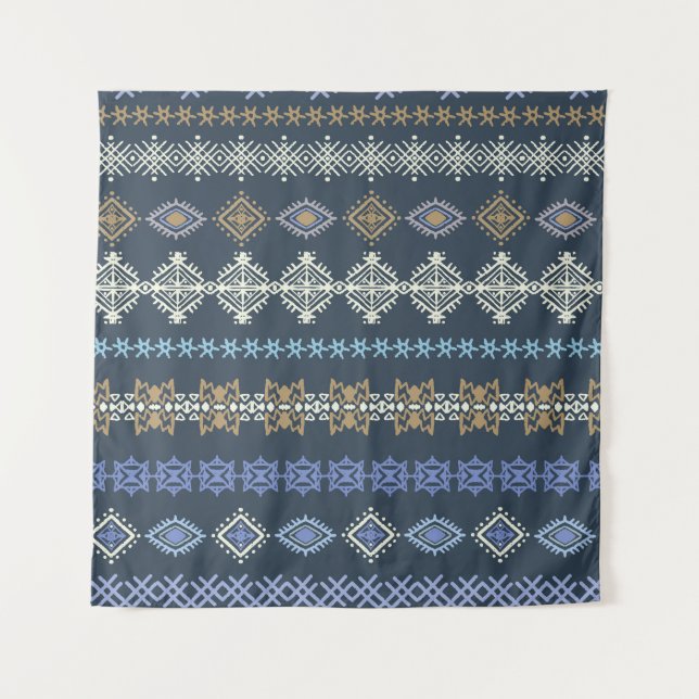 Ethnic boho: tribal art seamless. tapestry (Front)