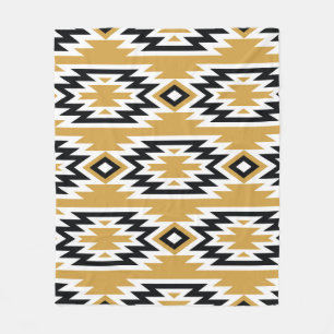 Ethnic boho: vintage geometric pattern. fleece blanket