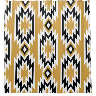 Ethnic boho: vintage geometric pattern. shower curtain