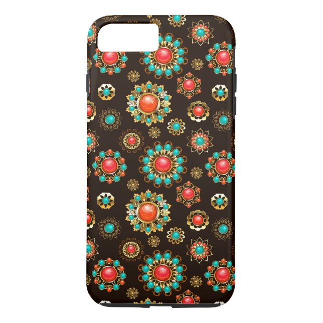 Ethnic Brooches Seamless Pattern Case-Mate iPhone Case (Back)