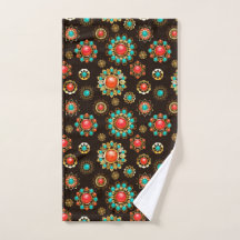 Ethnic Brooches Seamless Pattern