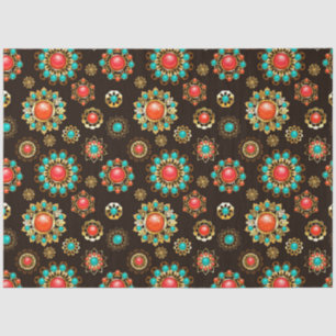 Ethnic Brooches Seamless Pattern Tissue Paper