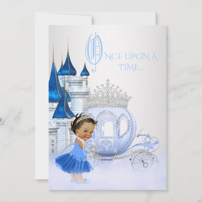 Ethnic Cinderella Once Upon a Time Princess Invitation (Front)