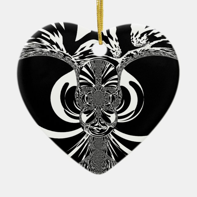 Ethnic Design Ceramic Tree Decoration (Front)