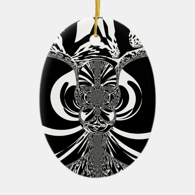 Ethnic Design Ceramic Tree Decoration (Front)