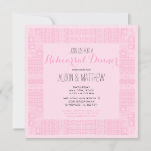 Ethnic Design Rehearsal Dinner Invitation #3