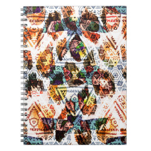 Ethnic design. Striped watercolor seamless pattern Notebook