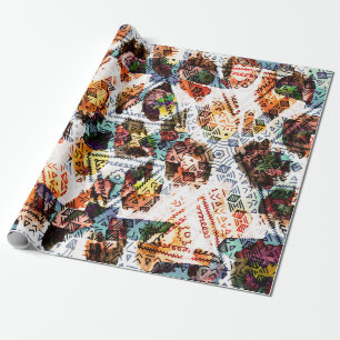 Ethnic design. Striped watercolor seamless pattern Wrapping Paper