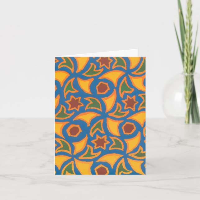 Ethnic Design 'Thank You' Notecard (Front)