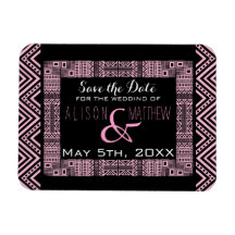 Ethnic Design Wedding Save the Date Magnet 3