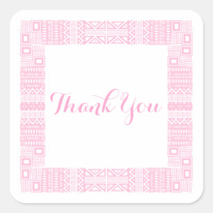 Ethnic Design Wedding Thank You Stickers 1