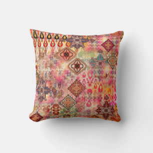 Ethnic Digital Abstract Seamless Pattern Cushion
