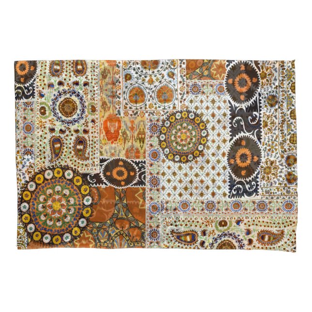 Ethnic Digital Abstract: Seamless Pattern Pillowcase (Front)