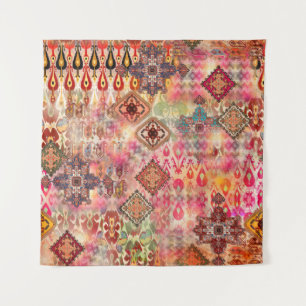 Ethnic Digital Abstract Seamless Pattern Tapestry