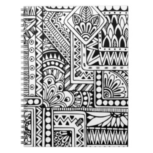 Ethnic Doodle Spiral Notebook