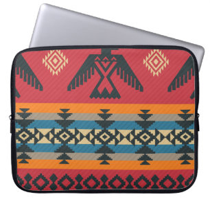 Ethnic Eagles Tribal Vintage Pattern Laptop Sleeve