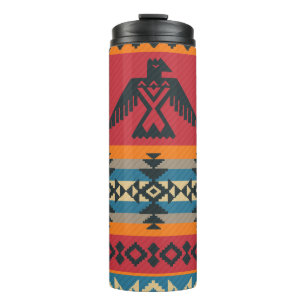 Ethnic Eagles Tribal Vintage Pattern Thermal Tumbler