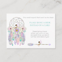 Ethnic Fairy Dream Catcher Shower Book Request Enc