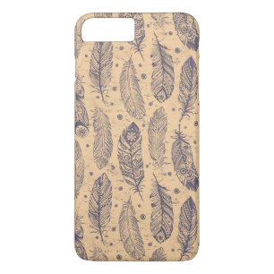 Ethnic Feather Outline Pattern Case-Mate iPhone Case