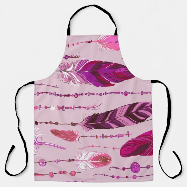 Ethnic Feathers: Bright Coloured Pattern. Apron (Front)