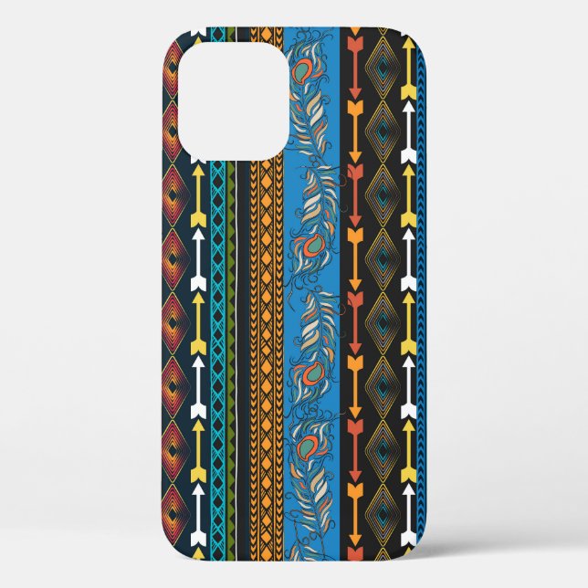 Ethnic Feathers: Embroidery Boho Chic Case-Mate iPhone Case (Back)