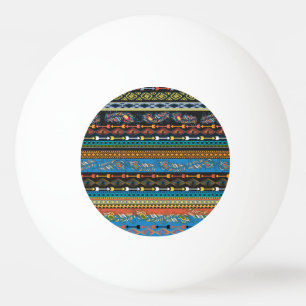Ethnic Feathers: Embroidery Boho Chic Ping Pong Ball