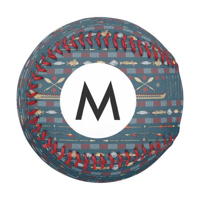 Ethnic Fishing Pattern Baseball (Front Left)