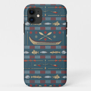 Ethnic Fishing Pattern Case-Mate iPhone Case