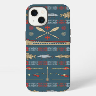 Ethnic Fishing Pattern iPhone 13 Case