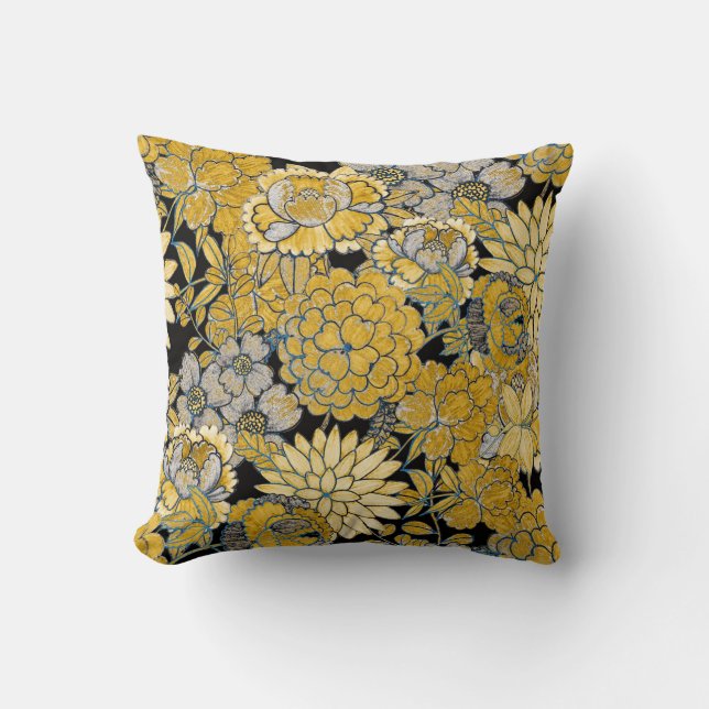 Ethnic Floral: Creative Paisley Texture. Cushion (Front)