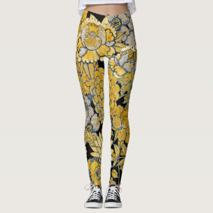 Ethnic Floral: Creative Paisley Texture. Leggings