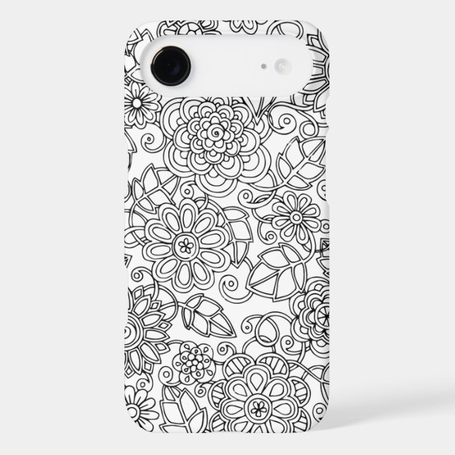 Ethnic Floral Doodle Case-Mate iPhone Case (Back)