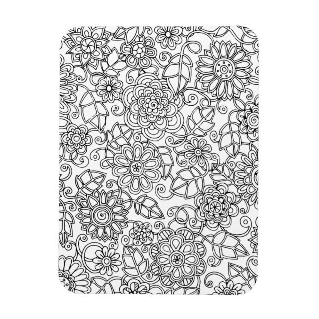 Ethnic Floral Doodle Magnet (Vertical)